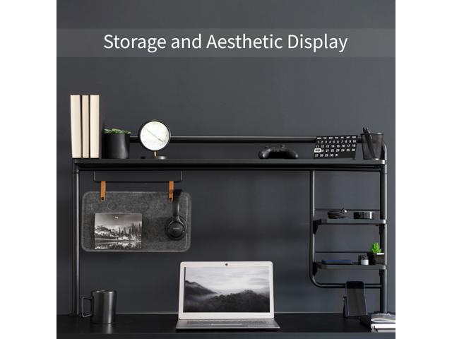 VIVO Clamp-on 50' Desktop Shelving System with Magnetic Memo Board