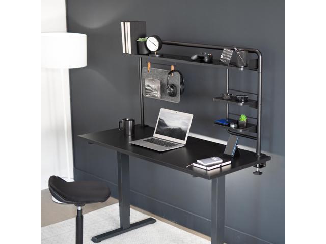 VIVO Clamp-on 50' Desktop Shelving System with Magnetic Memo Board