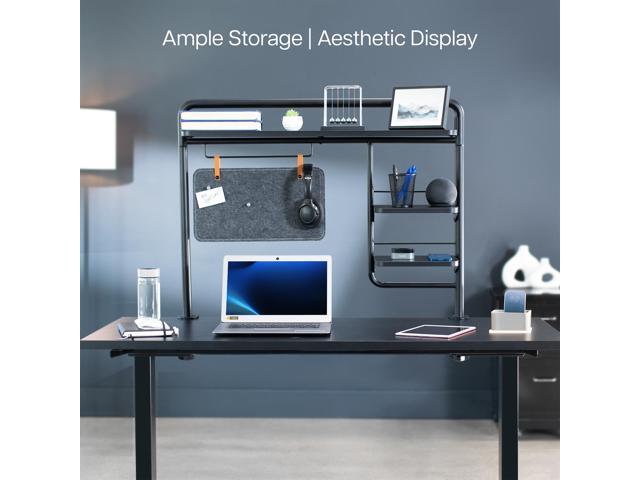 VIVO Clamp-on 38' Desktop Shelving System with Magnetic Memo Board