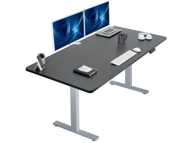 VIVO Electric 71 x 36 Stand Up Desk, Black Table Top, Gray Frame