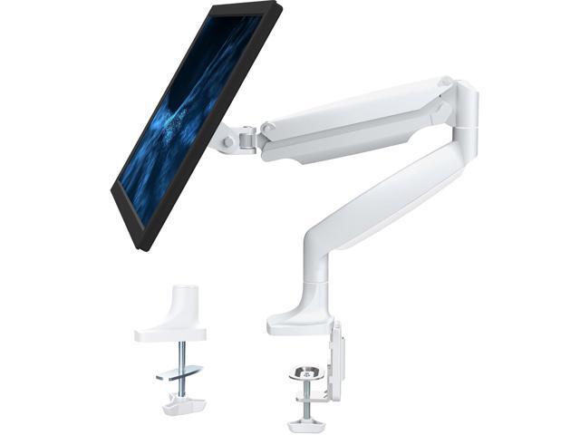 VIVO White Aluminum Single Monitor Pneumatic Arm Desk Mount, Up to 32' Screens