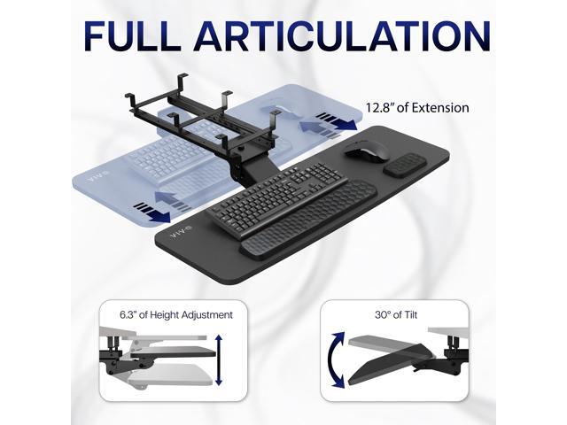 VIVO Black Premium Under Desk 34' Computer Keyboard and Mouse Tray
