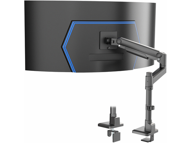 VIVO Black Pneumatic Computer Monitor Desk Mount, Fits Ultrawides up to 49'