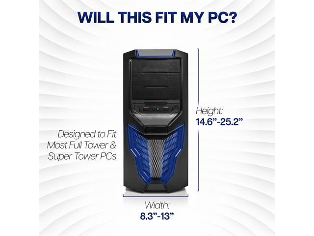 VIVO Large Clamp-on and Wall PC Mount, Computer Case Holder with 135° Swivel