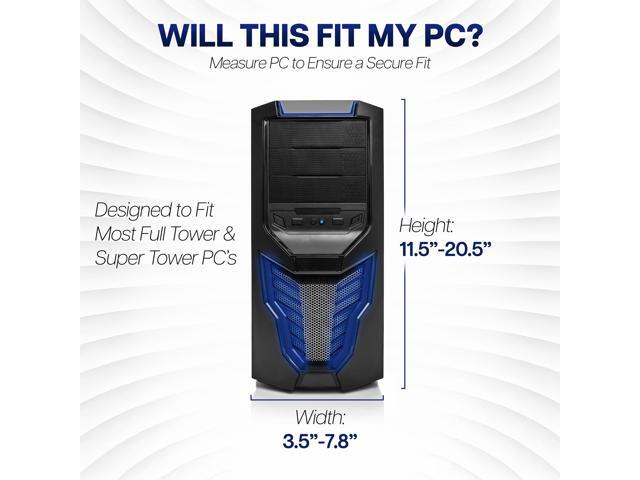 VIVO Black Clamp-on PC Mount, Computer Case Holder with 135 Swivel