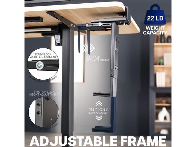 VIVO Black Clamp-on PC Mount, Computer Case Holder with 135 Swivel