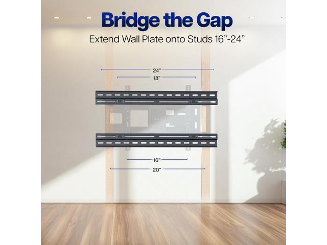 VIVO Wall and Ceiling Plate Extension Brackets For Non-standard Stud Spacing From 16 to 24 Inches