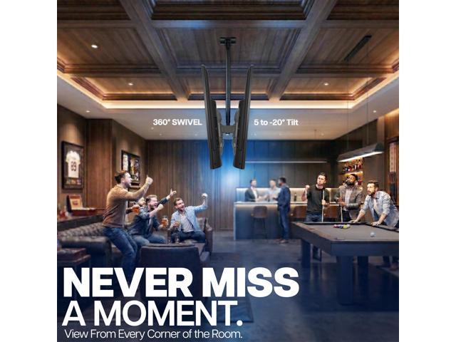 VIVO Back-to-Back Dual TV Ceiling Mount for 43 to 86 inch Screens, 5.5ft Pole