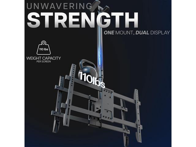 VIVO Back-to-Back Dual TV Ceiling Mount for 43 to 86 inch Screens, 5.5ft Pole