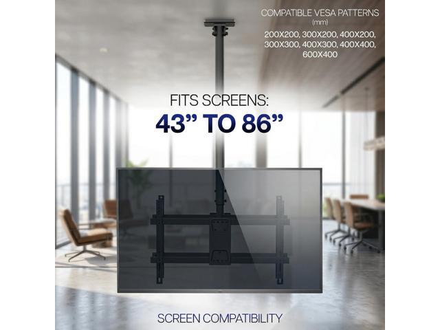 VIVO Back-to-Back Dual TV Ceiling Mount for 43 to 86 inch Screens, 5.5ft Pole