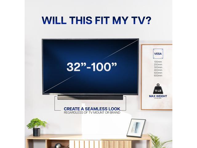 VIVO Height and Depth Adjustable Soundbar Bracket Mount for Wall Mounted TV