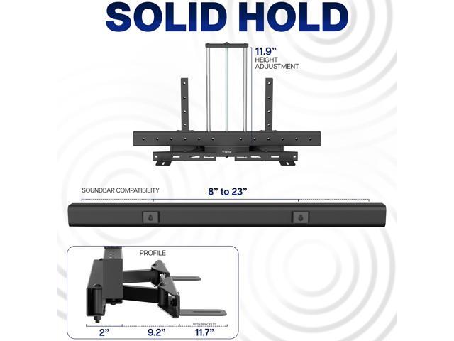 VIVO Height and Depth Adjustable Soundbar Bracket Mount for Wall Mounted TV