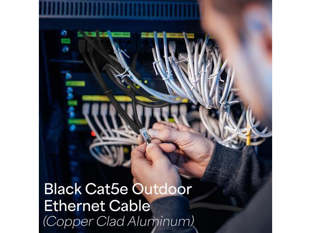 VIVO Black 250ft Bulk Cat5e, CCA Ethernet Cable, UTP Pull Box, Cat-5e Wire, Waterproof, Outdoor, Direct Burial CABLE-V018
