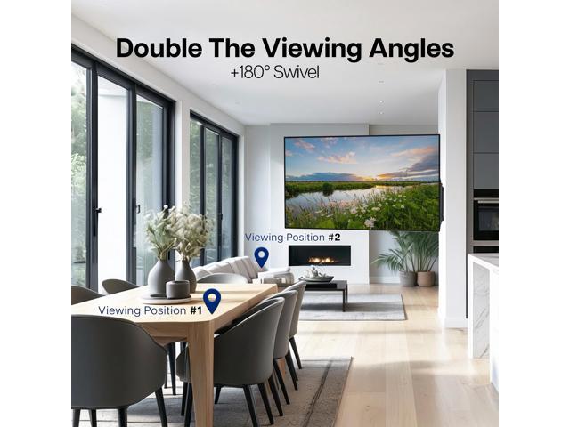 VIVO Steel Low Profile Manual Adjustable Swing 32' to 75' TV Wall Mount