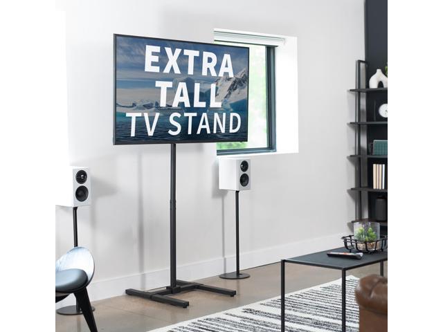 VIVO Black Extra Tall TV Floor Stand for 13' to 50' Screens up to 44 lbs, Height Adjustable Mount (STAND-TV17)