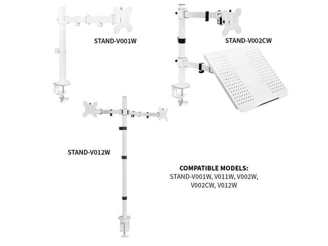 VIVO White Heavy Duty Desk Clamp for Computer Monitor Mount, Sturdy 4' C-clamp