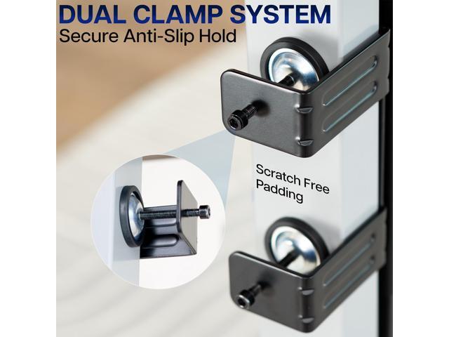 VIVO Steel Adjustable Clamp-on Desk Leg PC Mount, Computer Case CPU Holder