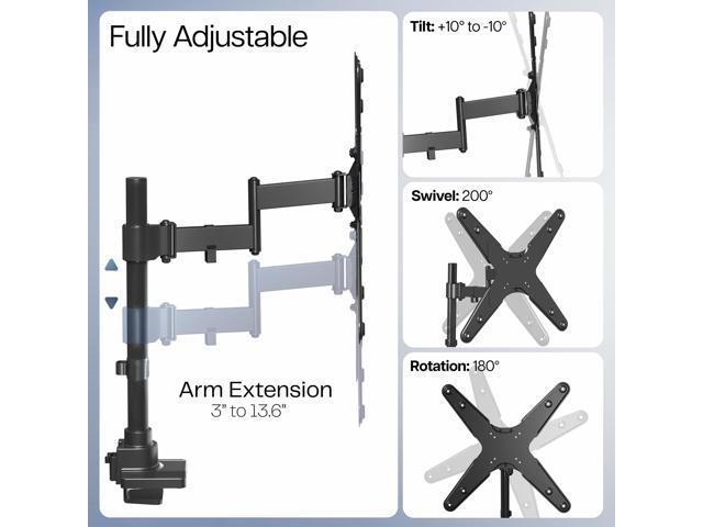VIVO Ultra Wide Screen TV Desk Mount for up to 55 inch Screens, Articulating Arm