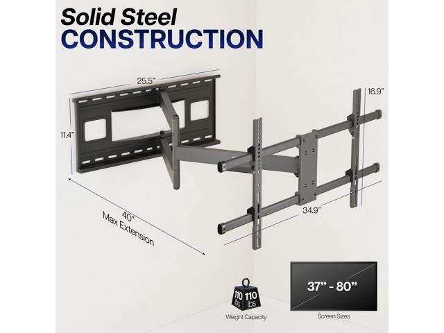 VIVO TV Wall Mount for 37 -85 Plasma Screen | Fully Articulating VESA Mount - image 4