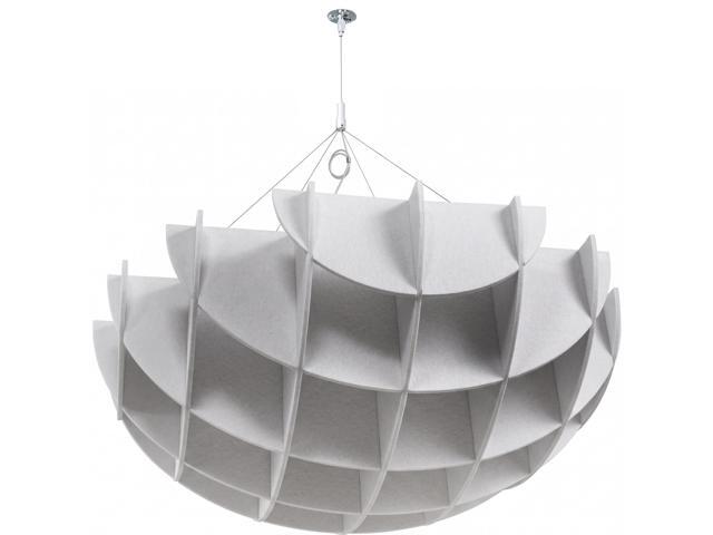 VIVO Light Gray 43.25 x 16.8 Semi Circle Hanging Acoustic Sound Panel