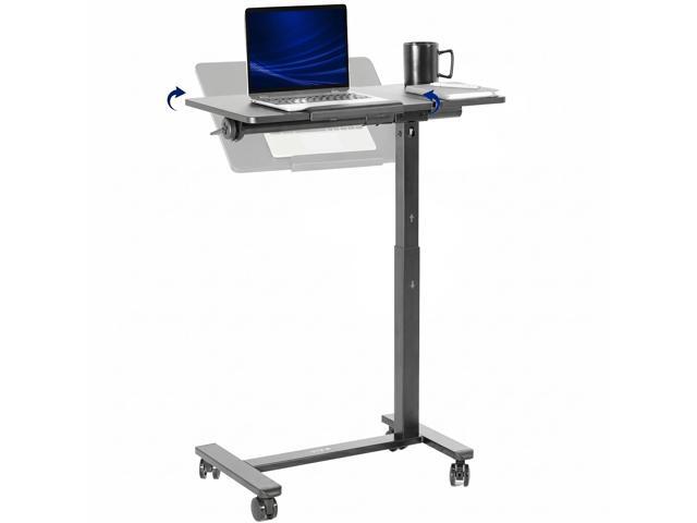 VIVO 28 x 16 Rolling Tilting Desk, Height Adjustable, 2 Caster Options