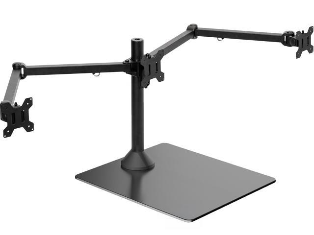 VIVO Triple Monitor Stand for Desk with Glass Base, Holds 3 Screens up to 32'