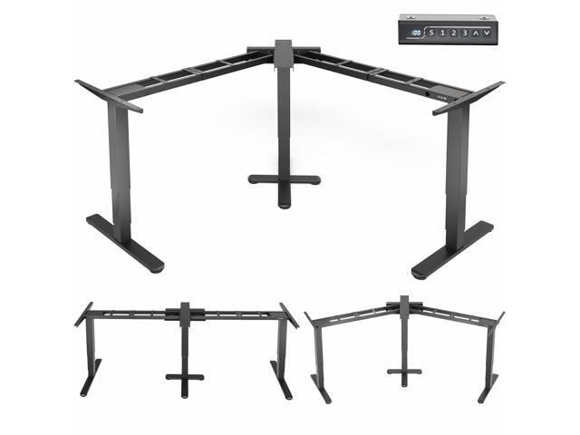 VIVO Electric Triple Motor 3 Leg L or I-Shaped Sit-Stand Desk Frame
