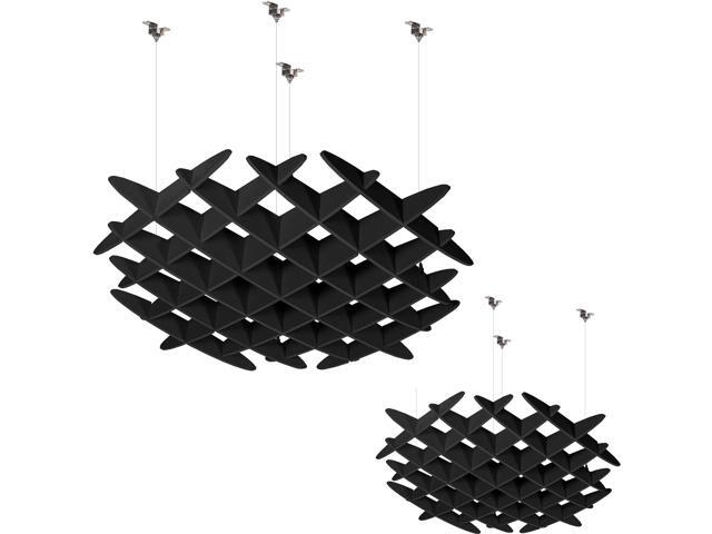 VIVO Black Acoustic Ceiling Waffle Panel, 2-Pack