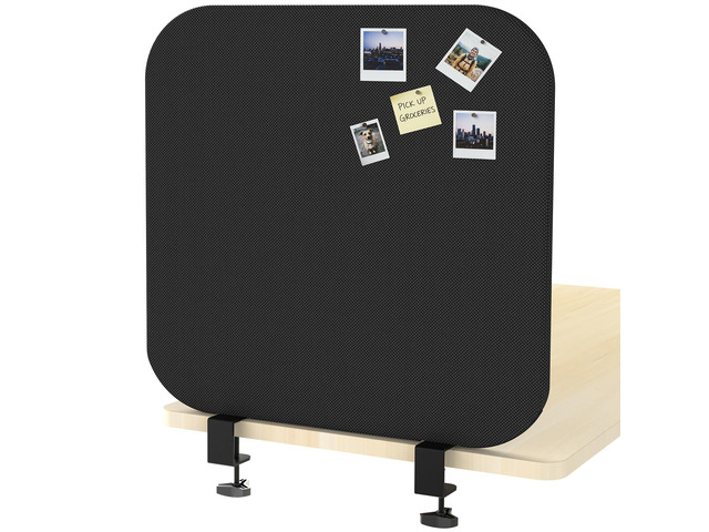 VIVO 24' Clamp-On Desk Privacy Panel, Sound-Reducing PET Stretched Fabric