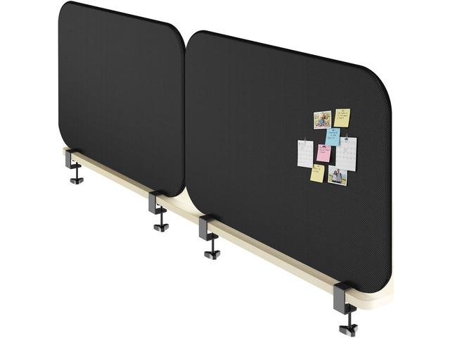 VIVO 72 Clamp-On Desk Privacy Panel, PET Fabric, 2-Pack