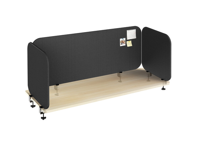 VIVO Clamp-On 108 Desk Privacy Panel, PET Fabric, One 60' and Two 24, 3-Pack