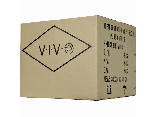 VIVO 500ft Cat6 Pure Copper LAN Cable Wire 500 ft Waterproof Outdoor Burial