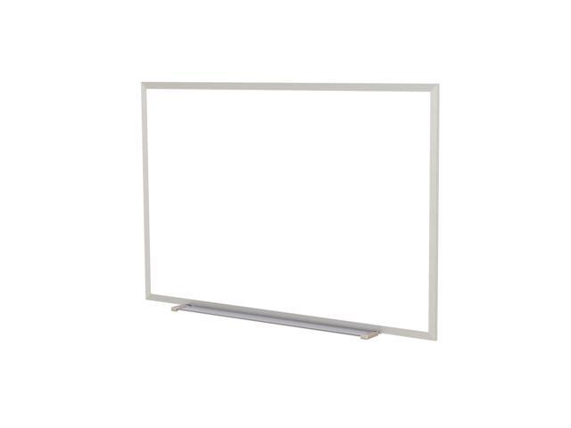 Ghent M2-412-4 Non-Magnetic Whiteboard with Aluminum Frame - 144.63' x 48.47' - White Surface, Satin Aluminum Frame
