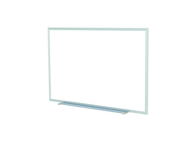 Ghent M2-48-4 Non-Magnetic Whiteboard with Aluminum Frame - 96.63' x 48.47' - White Surface, Satin Aluminum Frame