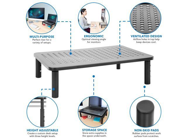Mount-it! Metal Monitor Stand Riser 2-Pack Fits 17'-32' Screens