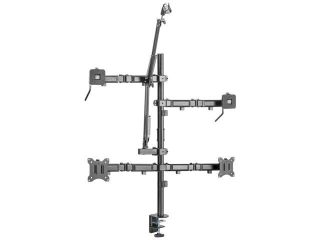 Mount-It! All-In-One Live Streaming Gaming Studio Camera Setup Stand Dual Monitor for 17' to 32' Screens