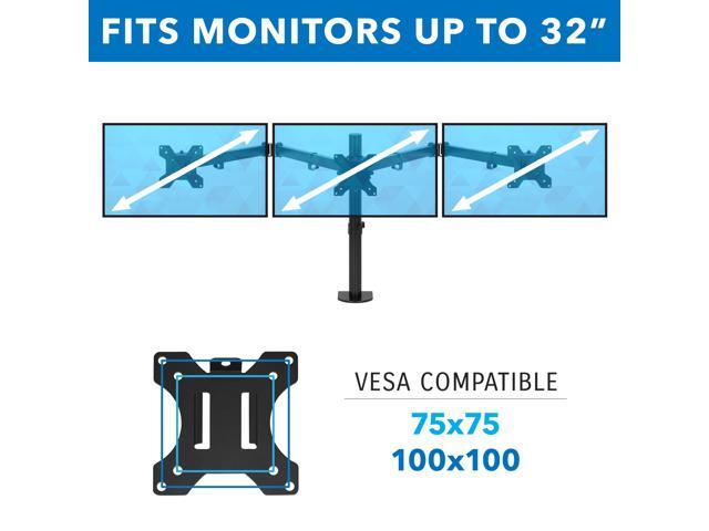 Mount-It! Triple Monitor Desk Mount Fits 24 -32 Monitors Full Motion Stand Ergonomic - image 6