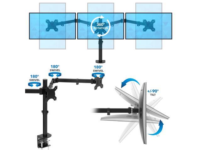 Mount-It! Triple Monitor Desk Mount Fits 24 -32 Monitors Full Motion Stand Ergonomic - image 7