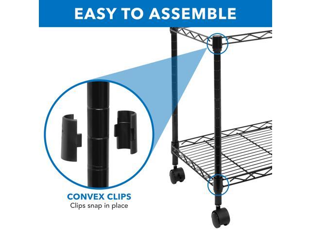 Mount-It! Rolling File Cart with Folder Rack