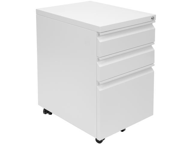 Mount-It! Mobile File Cabinet with 3 Drawers Lockable