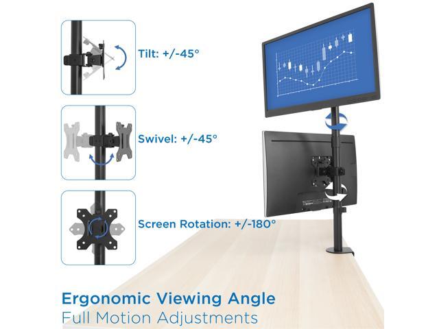 Mount-It! - Vertical Dual Monitor Mount up to 32" - Black - image 3