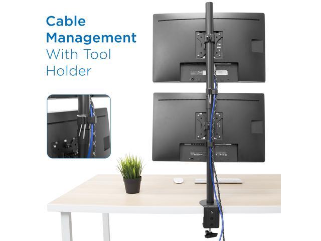 Mount-It! - Vertical Dual Monitor Mount up to 32" - Black - image 4