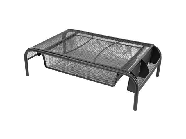Mount-It! Metal Mesh Monitor Stand Riser with Pullout Drawer 32' Max Screen Size