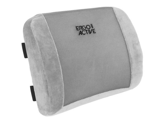 Mount-It! ErgoActive Lumbar Support Cushion with Straps, Breathable Mesh Cover, Gray (MI-1013)