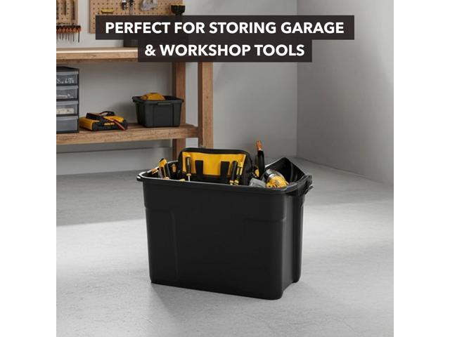 Mount-It! Heavy-Duty Storage Bin with Lid, 3 Pack,44.4 QT