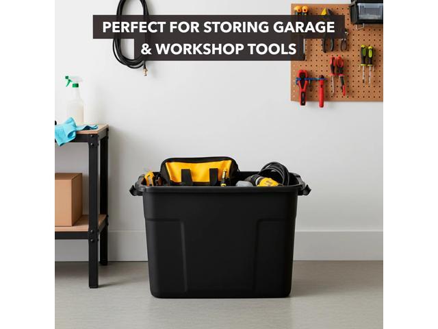 Mount-it! Heavy-Duty Storage Bin with Lid, 5 pack, 63.4 QT