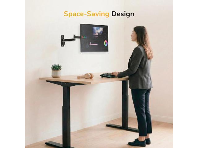 Mount-It! - Full Motion Display Wall Mount up to 30" - Black - image 5