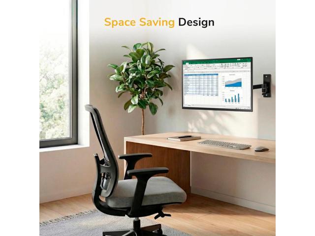 Mount-It! - Full Motion Display Wall Mount up to 30" - Black - image 4