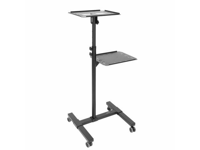 Mount-It! Mobile Projector Stand Rolling Height Adjustable Laptop and Projector Presentation Cart, Holds up to 88 lbs.