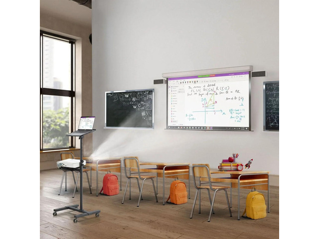 Mount-It! Mobile Projector Stand Rolling Height Adjustable Laptop and Projector Presentation Cart, Holds up to 88 lbs.
